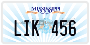 LIK456  license plate in MS