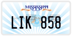 LIK858  license plate in MS