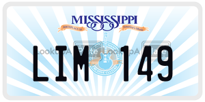 LIM149  license plate in MS