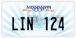 LIN124  license plate in MS