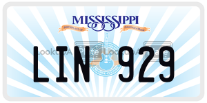 LIN929  license plate in MS