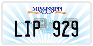LIP929  license plate in MS