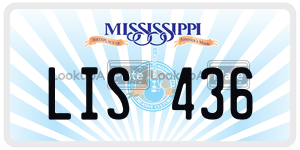 LIS436  license plate in MS