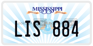 LIS884  license plate in MS
