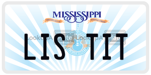 LISTIT  license plate in MS