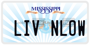 LIVNLOW  license plate in MS