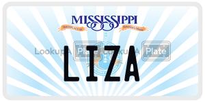 LIZA  license plate in MS