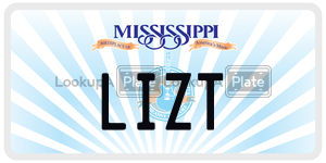 LIZT  license plate in MS