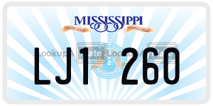 LJ1260  license plate in MS