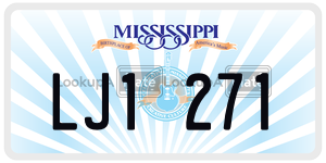 LJ1271  license plate in MS