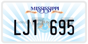 LJ1695  license plate in MS