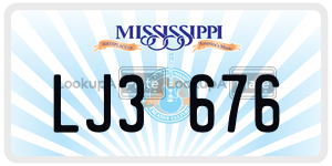 LJ3676  license plate in MS