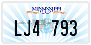 LJ4793 license plate in Mississippi