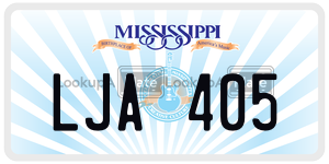 LJA405  license plate in MS