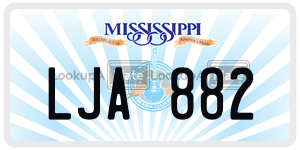 LJA882  license plate in MS