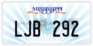 LJB292  license plate in MS