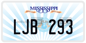 LJB293  license plate in MS