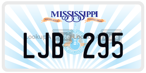 LJB295  license plate in MS