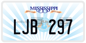LJB297  license plate in MS