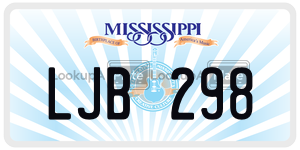 LJB298  license plate in MS