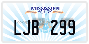 LJB299  license plate in MS