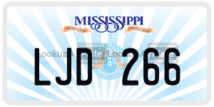 LJD266  license plate in MS