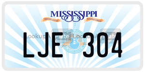 LJE304  license plate in MS