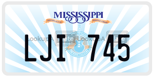 LJI745  license plate in MS
