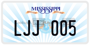 LJJ005  license plate in MS