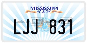 LJJ831  license plate in MS