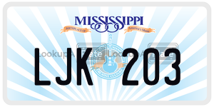 LJK203  license plate in MS