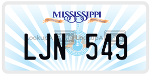 LJN549  license plate in MS