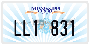 LL1831  license plate in MS