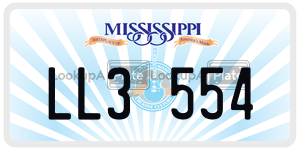 LL3554  license plate in MS