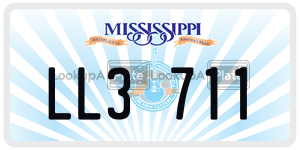 LL3711  license plate in MS