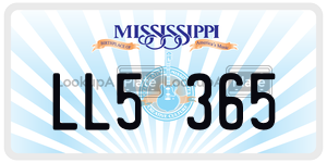 LL5365  license plate in MS