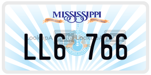 LL6766 license plate in Mississippi