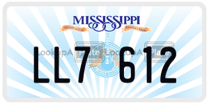 LL7612  license plate in MS