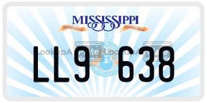 LL9638  license plate in MS