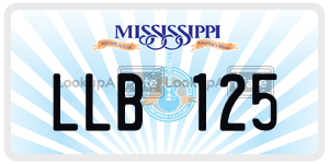 LLB125  license plate in MS