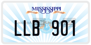 LLB901  license plate in MS