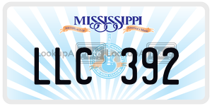 LLC392  license plate in MS