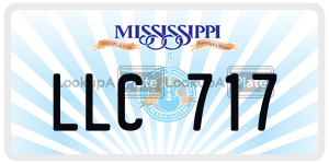 LLC717  license plate in MS