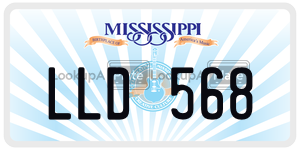 LLD568  license plate in MS
