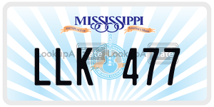 LLK477  license plate in MS