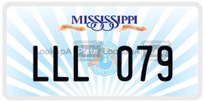LLL079  license plate in MS