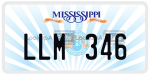 LLM346 license plate in Mississippi