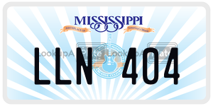 LLN404  license plate in MS