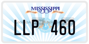 LLP460  license plate in MS