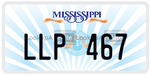 LLP467  license plate in MS